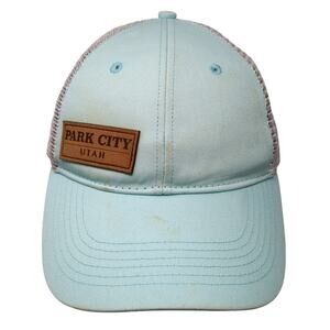 Park City Snapback Trucker Hat Blue One Size Mesh Back 6 Panel Locale Outdoor